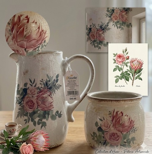 Lot céramique florale clayre - lot,