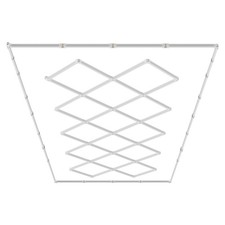 VEVOR Lampe Garage LED 14 Carrés 88000 lm Plafonnier Atelier Éclairage Lumineux