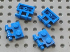 4 x LEGO Blue Plate 1x2 with