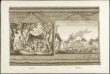 1825 - Gravure ancienne Charles Le Brun & Claude Joseph Vernet - Peintres