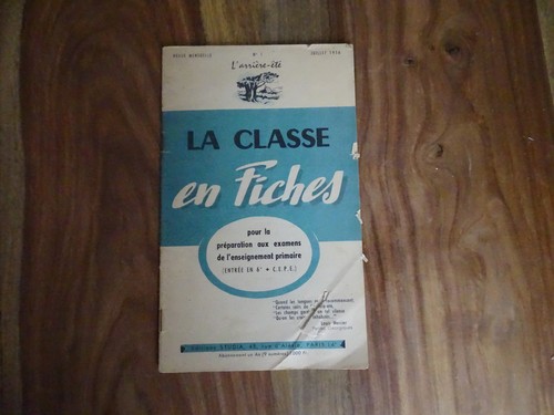 Ancien livre scolaire livret - ancien,