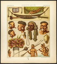 1890 - Brésil & Paraguay : Indiens Guaranis, Caribes et Botocudos - Costumes