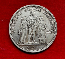 France PIECE 5 Francs Hercule 1873 A  Paris Argent Silver TTB