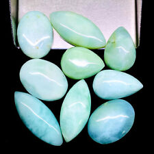 9 Pièces Naturel Larimar 18-28.5mm Mélange Ample Cabochon non Traité Gemmes Lot