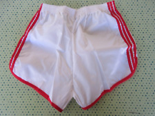Short NYLON épais vintage blanc polyamide shiny brillant 80's sport 1 S