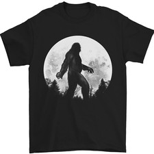 Bigfoot Avec Un Fond De Lune T-Shirt Pour Hommes 100% Coton