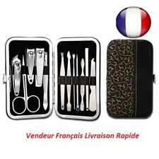 kit Trousse-Manucure 12 Pieces-Pedicure-Manicure Coupe-Ongles ciseaux
