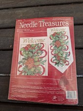 Diagramme Broderie Point de Croix Compté . Bannière Noel