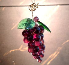 PENDENTIF GRAPPE DE RAISIN EN VERRE DE MURANO, H90 mm, POUR LUSTRES ET...
