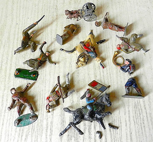 Lot anciens soldats plomb - lot,