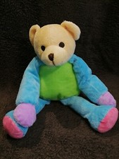 doudou peluche ours multicolore 3 suisses Etat neuf