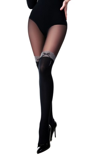 Collant voile opaque noir - collant,