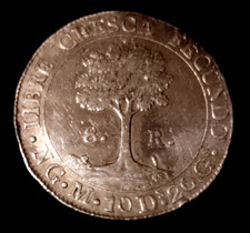 REPUBLICA  DEL  CENTRO  DE  AMERICA .. 10 Ds .. 8  REALES .. 1886 .. ARGENT ..