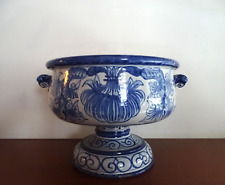 Cache pot  ancien imposant faience de Nevers Montagnon XIX ème - Ø 30 cm
