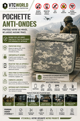 Pochette anti onde - anti-onde, militaire