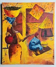 Tableau huile sur toile scène