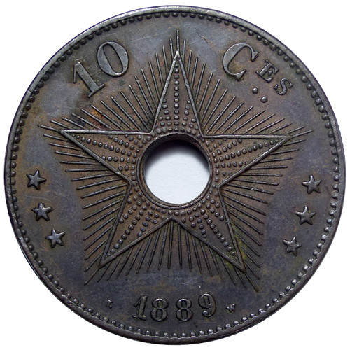 Congo belge centimes - congo, 1889