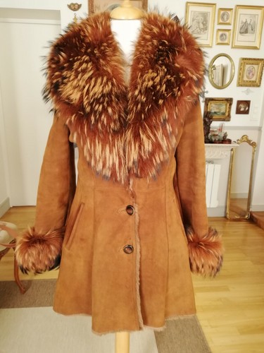 Manteau hiver peau lainée - hiver,