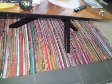 tapis de salon  mexicain tapis rare multicolores 185x 120 cm  