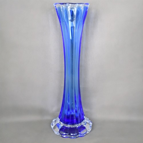 Grand vase bleu cristal - grand, en