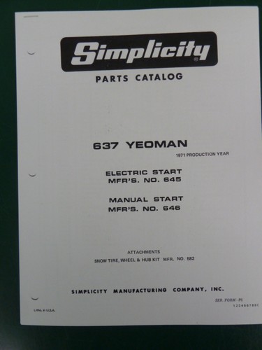 Simplicity 1971 637 - 637, yeoman