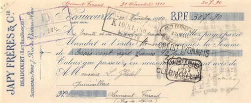 1910 japy freres cie - 1910,