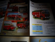 Ancien depliant Camion de Pompier Renault & Berliet équipé avec Salamandre 