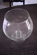 grande coupe, poisson rouge, forme verre à cognac