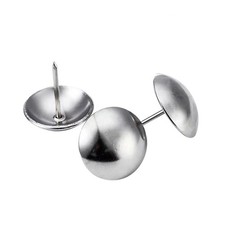 100pcs 16 * 20 mm en laiton antique rond à tête pour (argent)