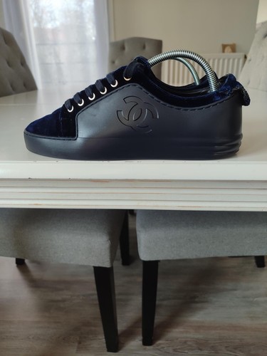 Baskets chanel velvet bleu - baskets,