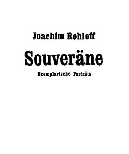 Souveräne exemplarische - souveräne:,