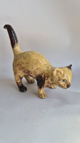 Chat ceramique bavent - bavent, yeux