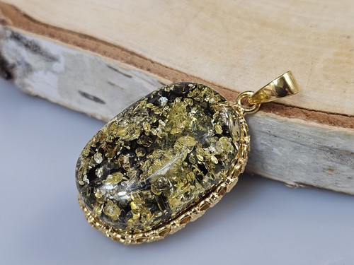 Collier ambre baltique - d'ambre, vert