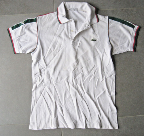 Polo lacoste vintage blanc - lacoste,