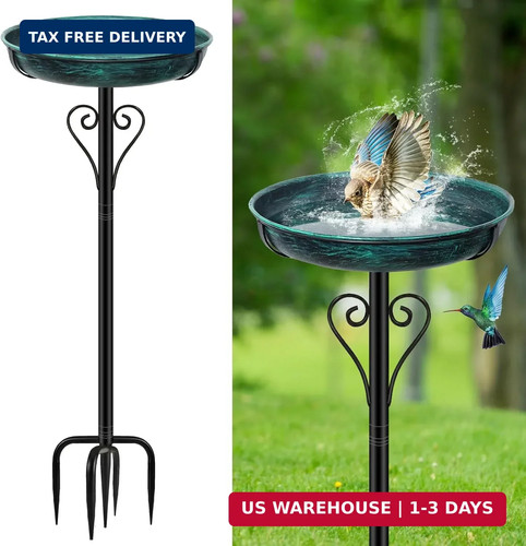 Metal bird bath for - bird,