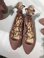 Zara Ballerines En Cuir À Lacets UK5 EUR38 US7.5