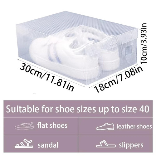 Boîte chaussures transparente