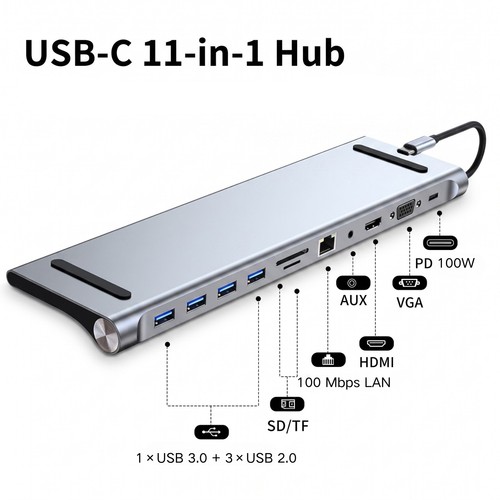 11in1 usb moyeu multiport - c,