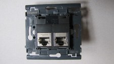 Legrand 84344 - Mécanisme double RJ45 6A compatible avec série Sagane de Legrand
