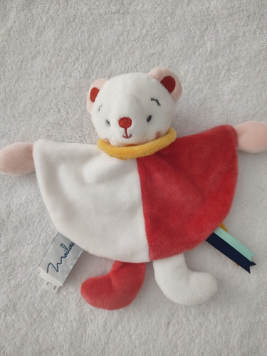 Doudou plat mouchoir ours - plat/mouchoir,