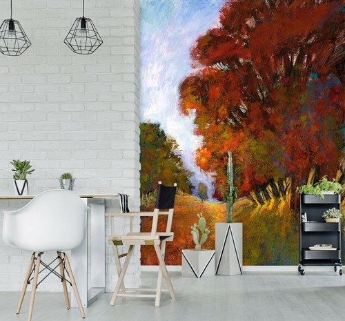 Grand arbre jaune m689 - arbre,