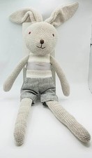 doudou lapin  tricoté gris