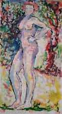 Belle Peinture Antoine BOGEY Nu Féminin " Le Grand Nu Monotype" 