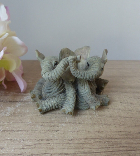 Sculpture couple éléphant - ,