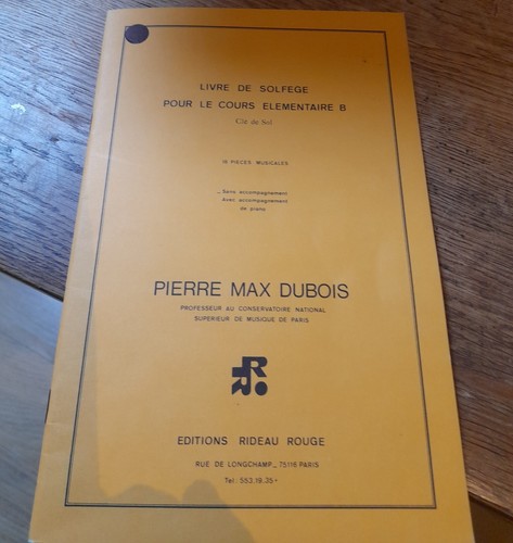 Pierre max dubois solfège - max,