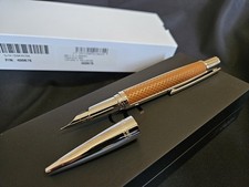 Stylo Plume Dupont Défi Cuir marron & Palladium NEUF PVP:679€ (MontBlanc,Cartier
