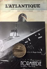 Paquebot Normandie Voyage Inaugural. Reportage Schall. Médaille.French Line