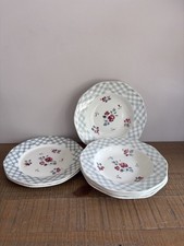 Lot 5 Assiettes Creuses + 2 Assiettes Plates DIGOIN SARREGUEMINES Bastia Fleurs