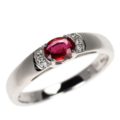 Bague diamant rubis sang - , de