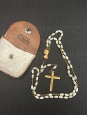 chapelet ancien  plaque or